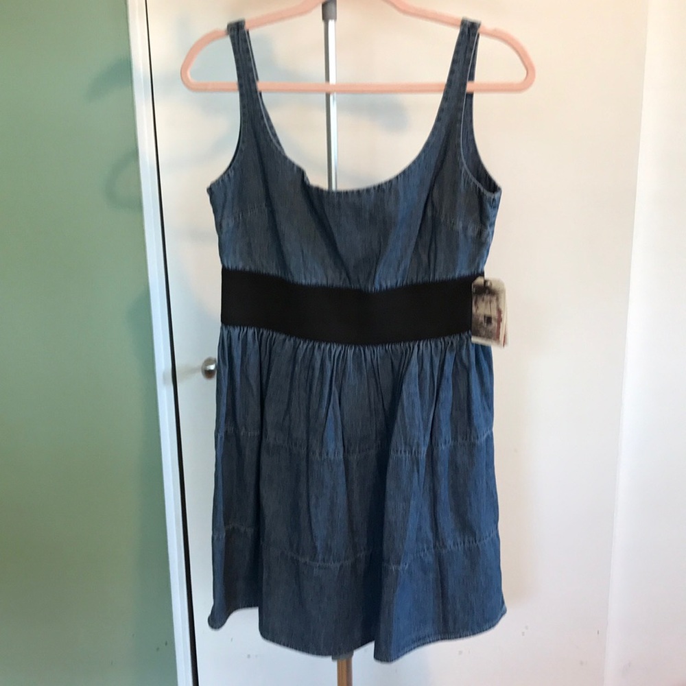 Blue jean zipper back sun dress